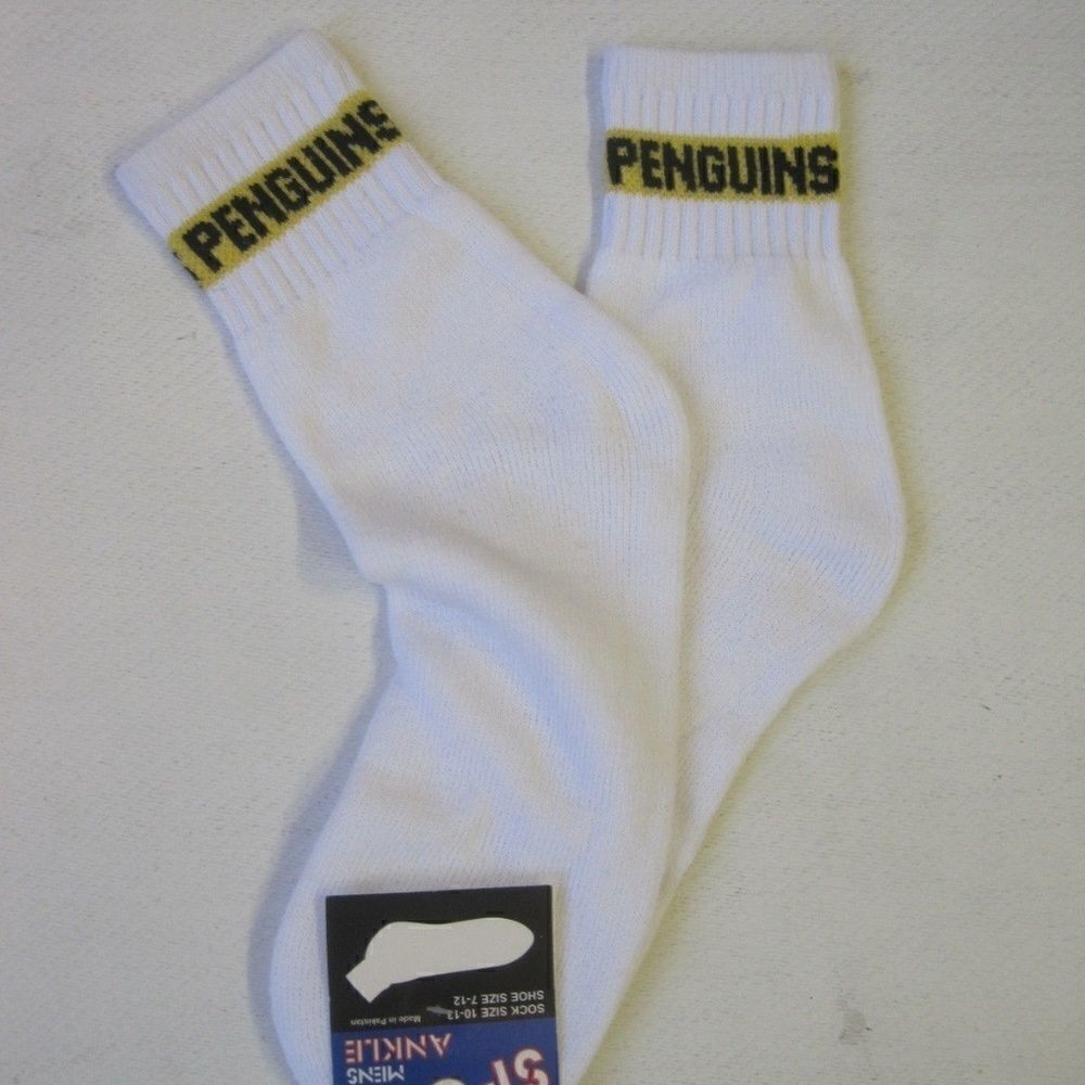 PITTSBURGH PENGUINS Socks Mens Sz 10-13 Ankle NEW